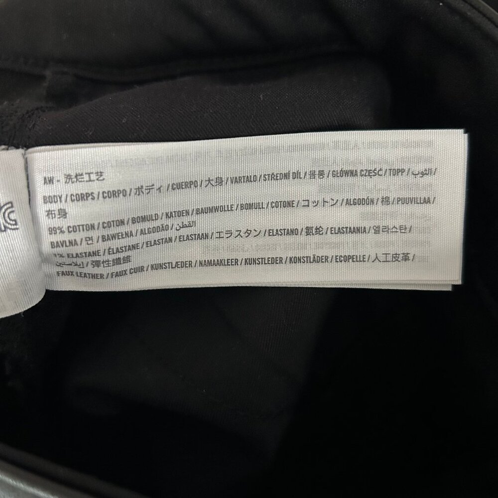 Abercrombie 90s Straight Faux Leather Jeans Women 26 Short Ultra High Rise Black - Picture 7 of 10